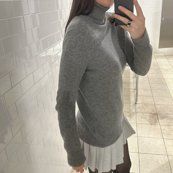 Equipment cashmere sweater size S turtleneck heather grey Delafine - Picture 5 of 5